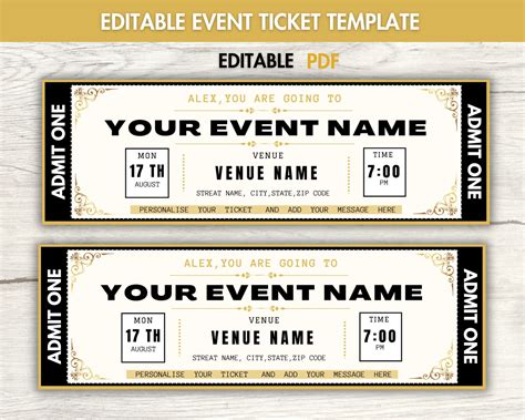 Customisable Tickets .